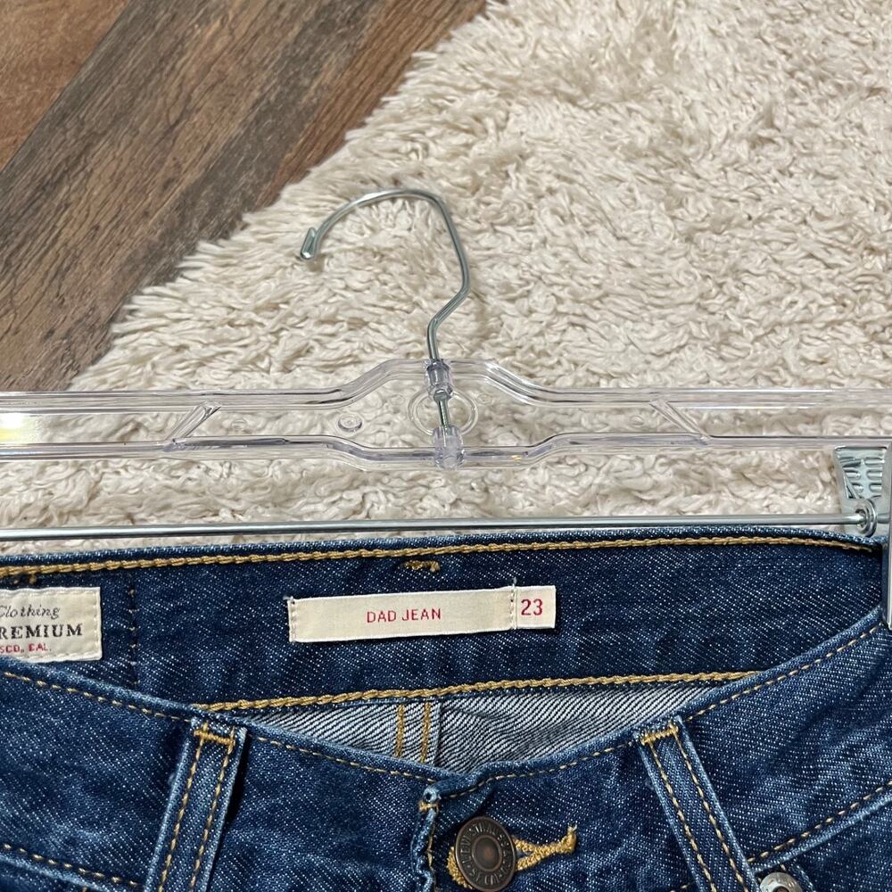 Levi's Premium Size 23 Dark Wash Whiskered High-Rise Dad Jeans - Picture 4 of 9
